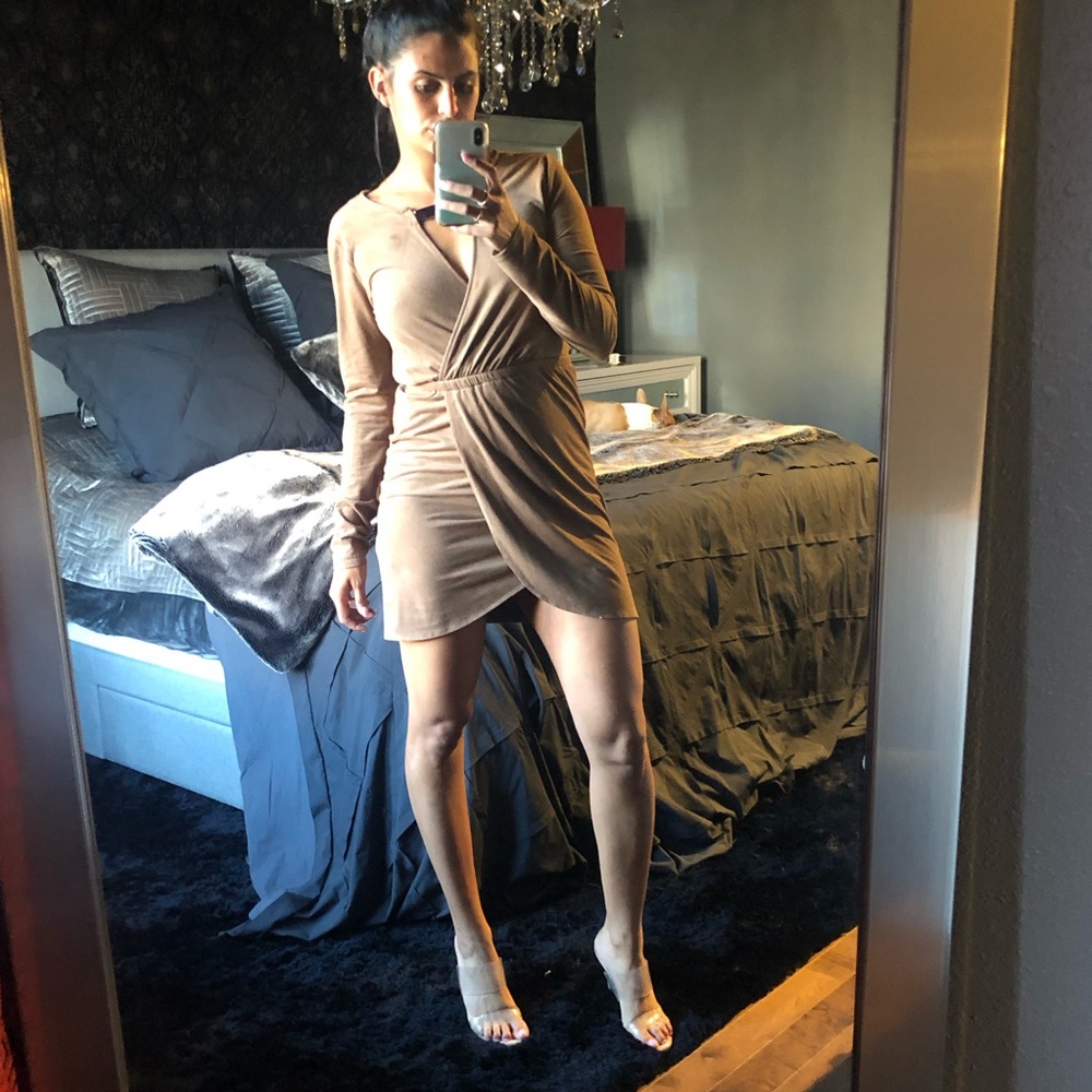 ✨Faux Suede Dress- Bebe’s Kardashian Collection